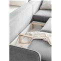 Corner sofa Elsilva L, Savoi 100, gray, H100x276x201cm
