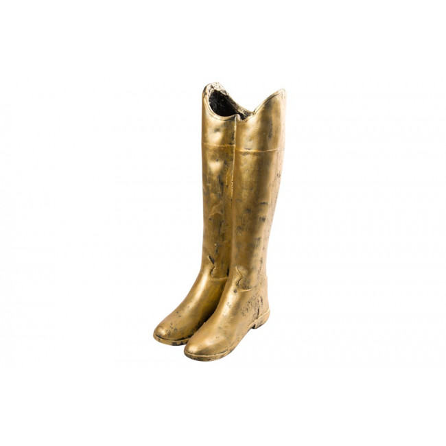 Umbrella holder Boots, golden, 20x25x58cm