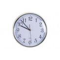 Wall clock, silver/white, D30.5x6.5cm