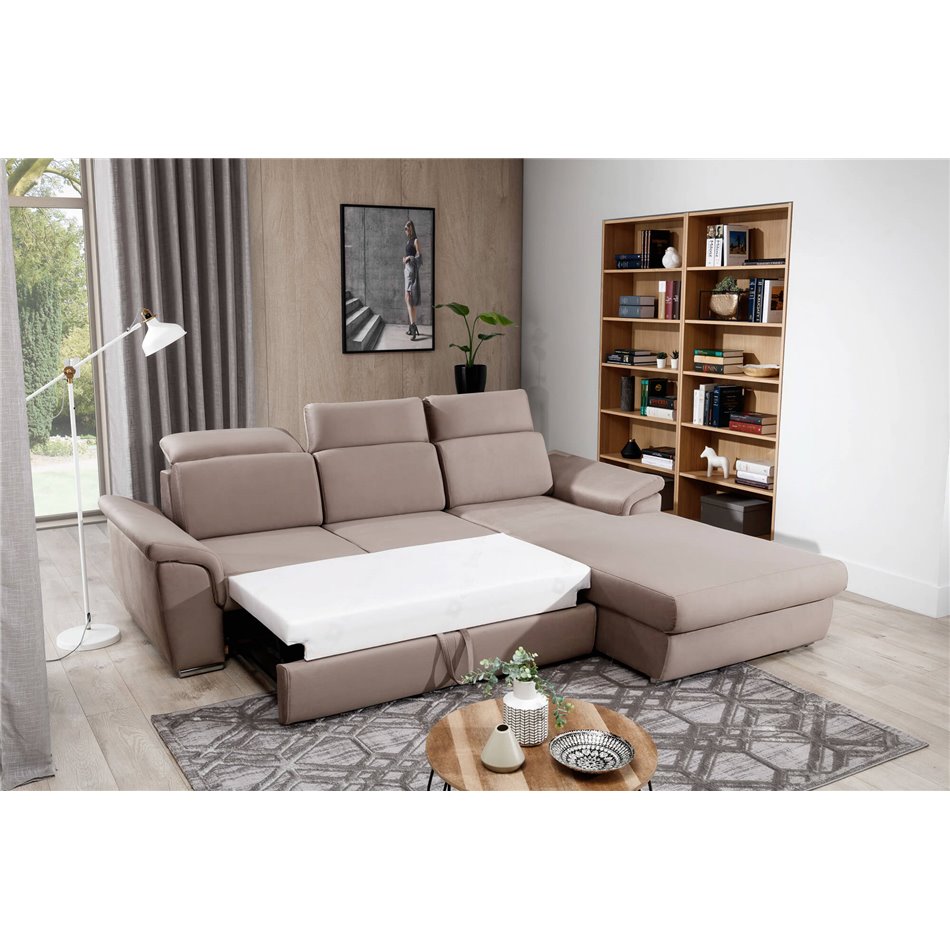 Угловой диван Eltrevisco L, Berlin 01, серый, H100x272x216см