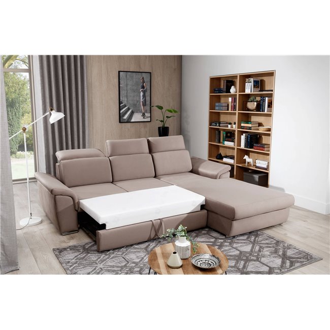 Corner sofa Eltrevisco L, Solar 16, beige, H100x272x216cm
