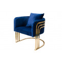 Кресло Idro, бархат, синий, 70x67x70cm, высота сиденья 45cm