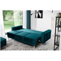 Sofa bed Elsgard, Mat Velvet 75, green, H93x233x46cm