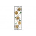 Металлический настенный декор Flowers, золотистый/ белый, 30x3x90см
