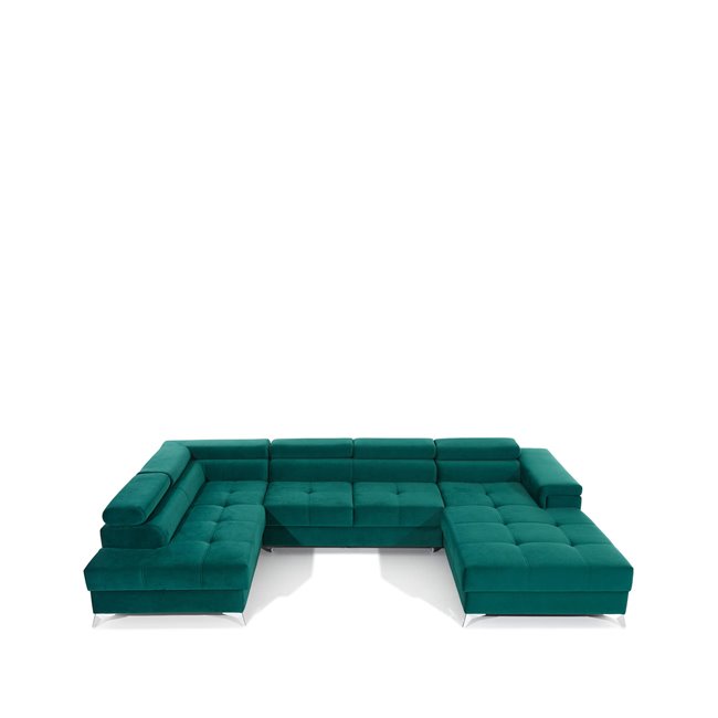 U shape sofa Elduaro U Left, Monolith 84, gray, H90x345x60cm