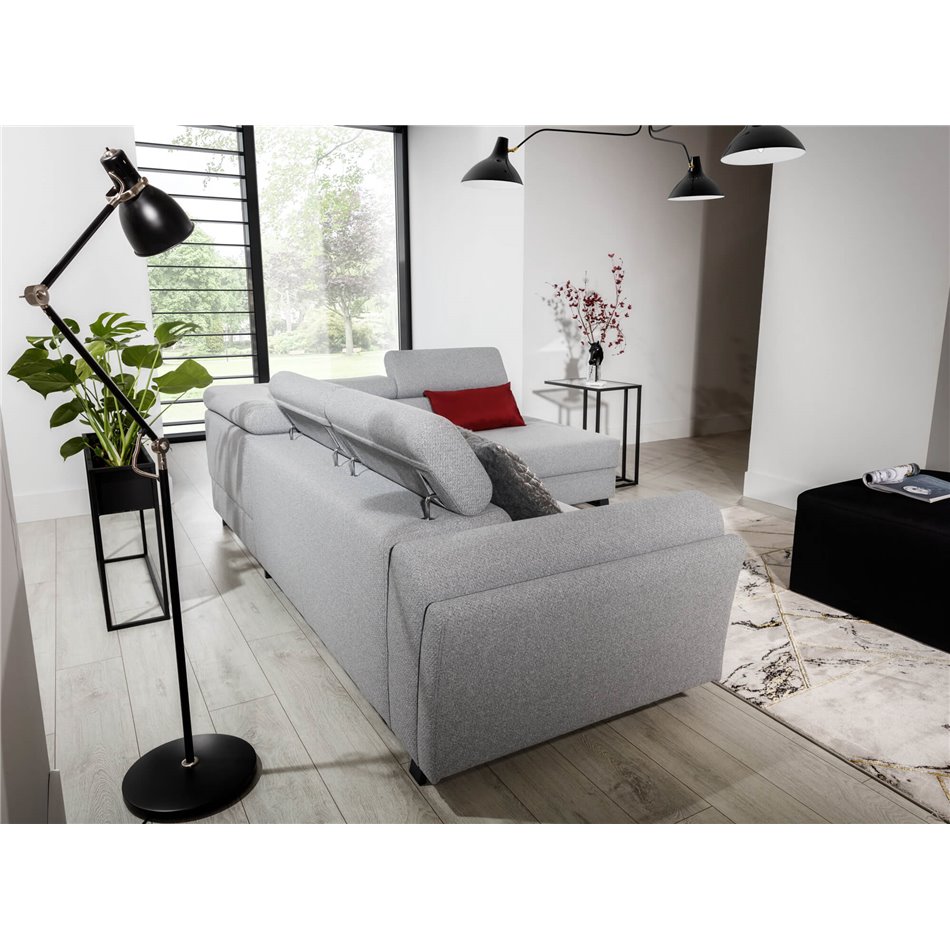 Corner sofa Elkairos R, Cover 70, blue, H95x265x200cm
