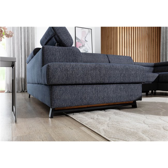 U shape sofa Elscada U Left, Mat Velvet 68, purple, H98x330x200cm