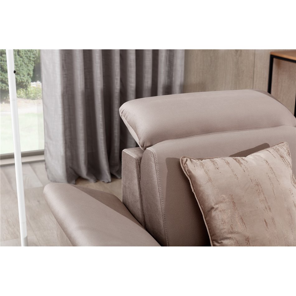 Угловой диван Eltrevisco R, Monolith 09, светло-коричневый, H100x272x216см