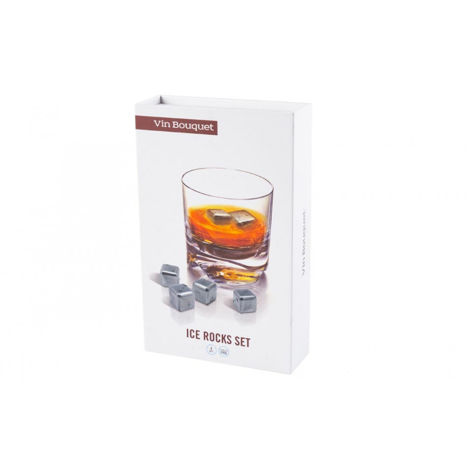 Stainless Steel Ice Cubes, 4 pcs., H-2.5x2.5x2.5cm
