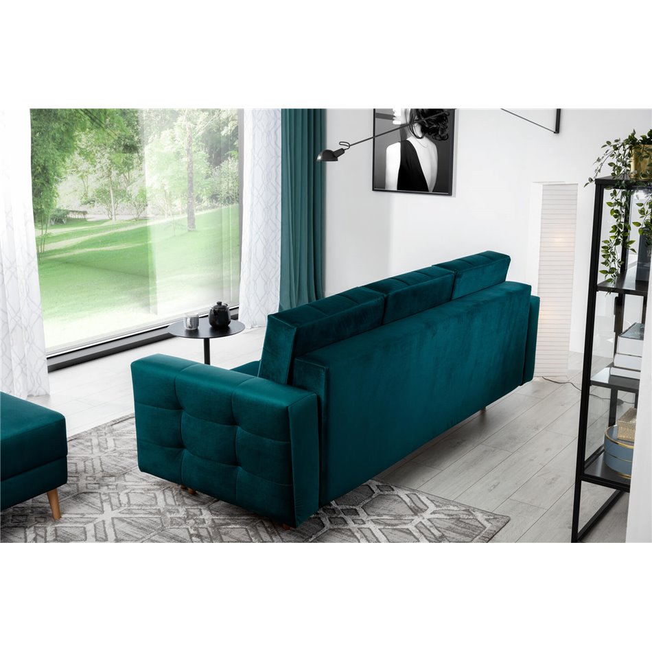 Sofa bed Elsgard, Kronos 13, blue, H93x233x46cm