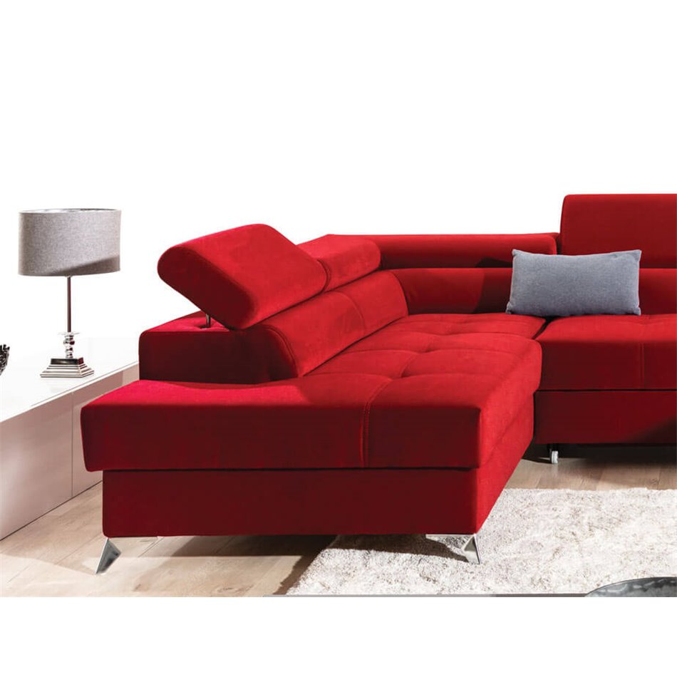 U shape sofa Elago U Left, Gusto 86, gray, H88x208x43cm