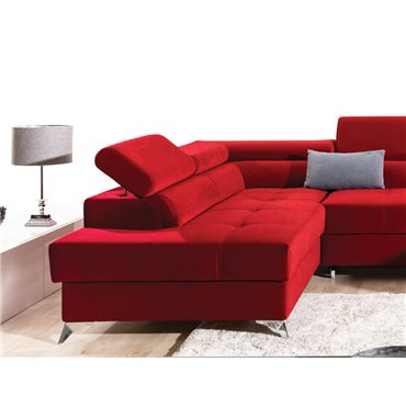U shape sofa Elago U Left, Monolith 48, yellow, H88x208x43cm