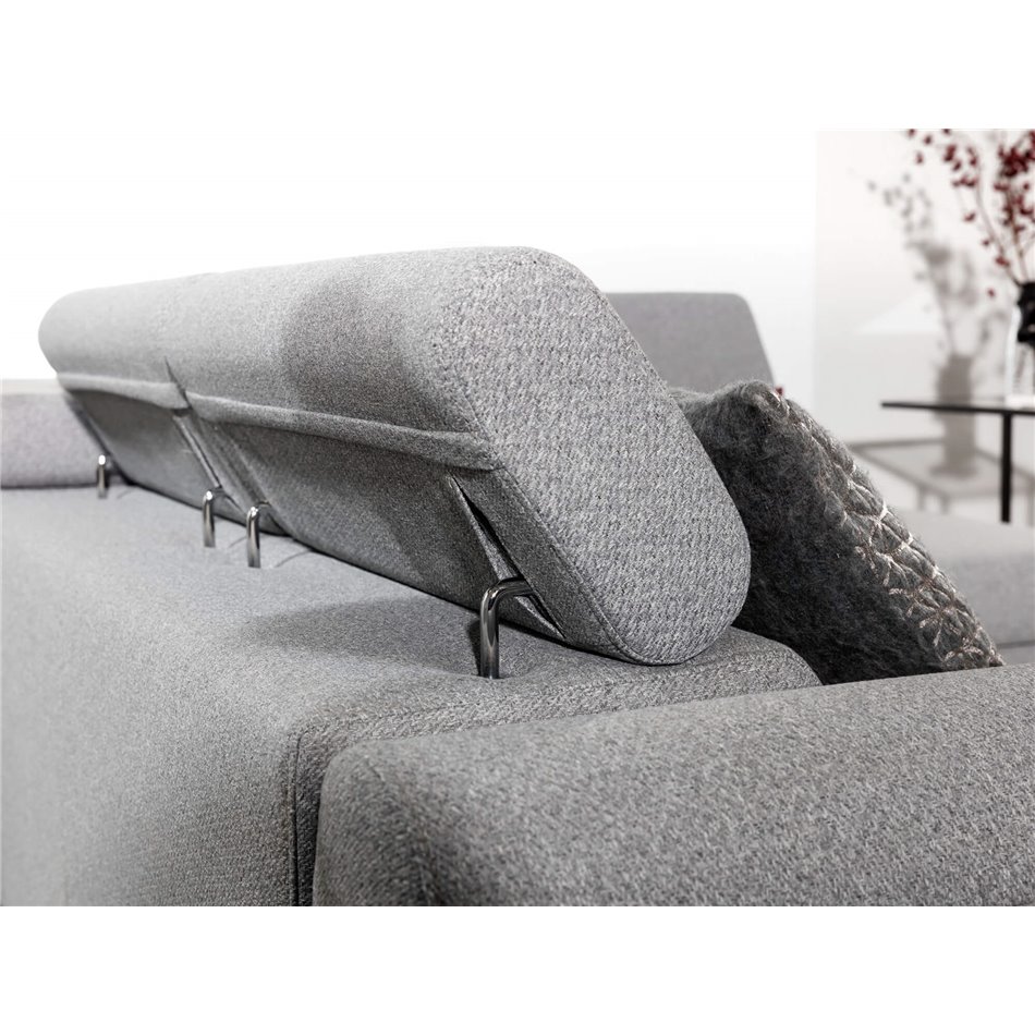 Corner sofa Elkairos R, Inari 96, gray, H95x265x200cm