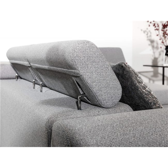 Corner sofa Elkairos R, Omega 68, yellow, H95x265x200cm