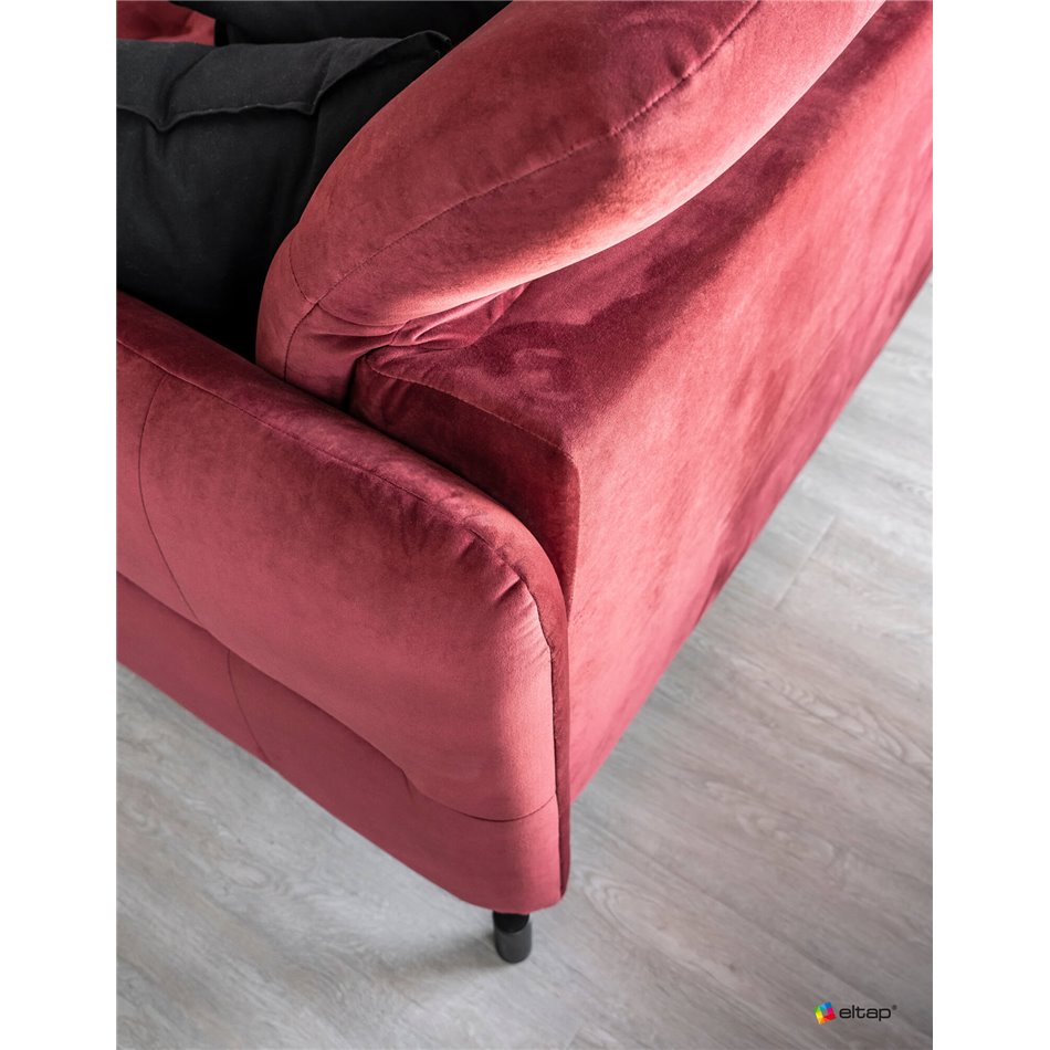 Угловой диван Elorelle L, Rivera 59, красный, H105x225x160см