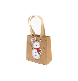 Подарочный пакет deer/snowman,14.5x6.8x15.5cm