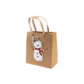 Подарочный пакет deer/snowman, 20x10x22cm 