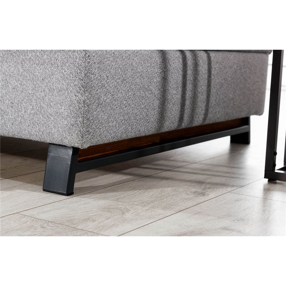 Corner sofa Elkairos R, Inari 96, gray, H95x265x200cm