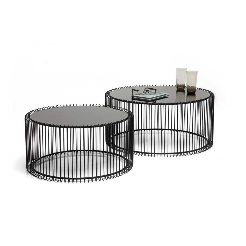 Coffee table Wire Black, H25x60x60cm