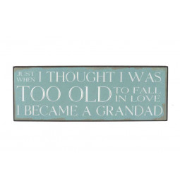 Sign, "I become a Grandad", 14x40cm