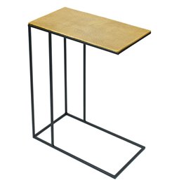 Sofa table with golden top, 48x60cm