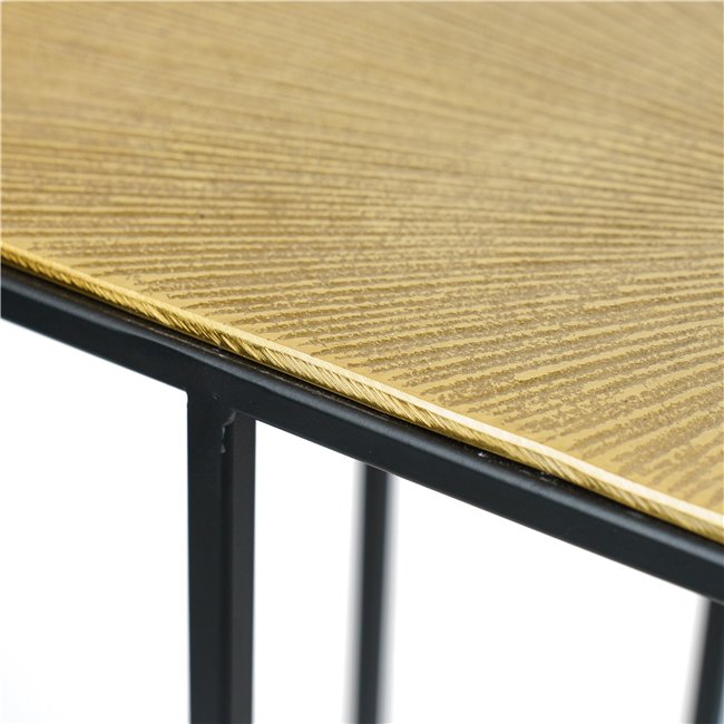 Sofa table with golden top, 48x60cm