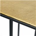 Sofa table with golden top, 48x60cm