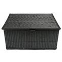 Basket, bamboo L, black, H14.5x31.5x25.5cm