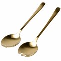 Cutlery salad, set 2 pcs, golden