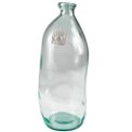 Vase Bottle Recyc, clear glass, H35cm D14cm