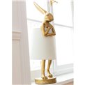 Table lamp Rabbit, golden/white, E14 5W(MAX), 50x17x20cm