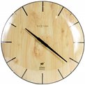 Wall clock Edge Wood Dome, l.brown, D35cm