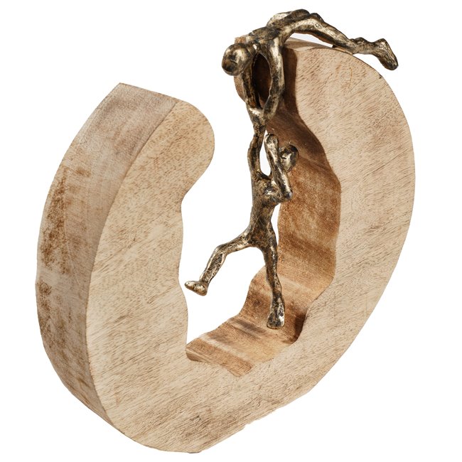 Декор Teamwork, дерево/алюминий, 6x29xH30cm