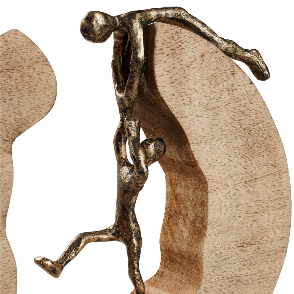 Декор Teamwork, дерево/алюминий, 6x29xH30cm