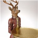Deco figurine Reindeer with plate, 62.5x34.5x20cm