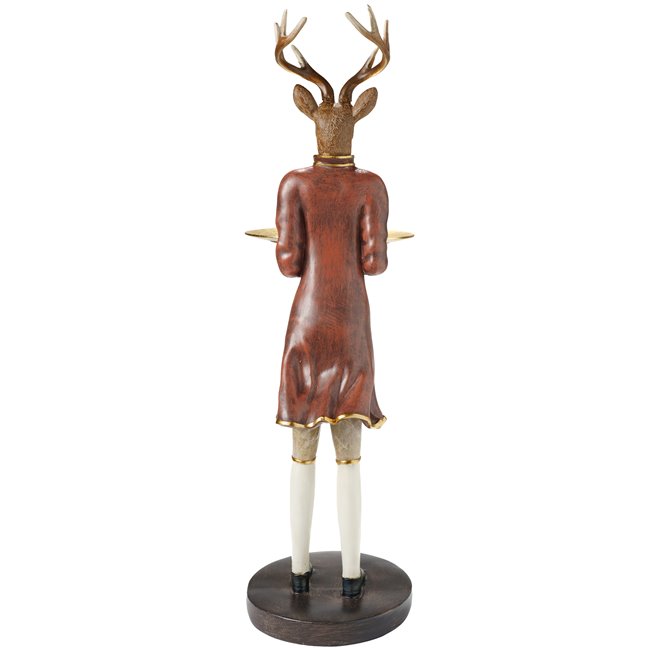 Deco figurine Reindeer with plate, 62.5x34.5x20cm