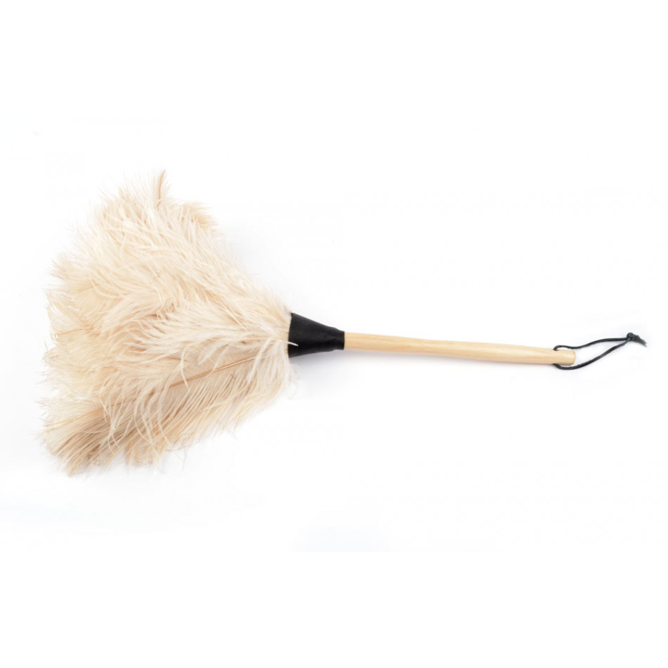 Ostrich Feather Duster, white feathers, 50 cm