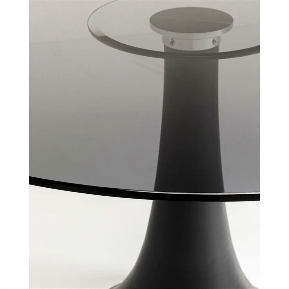 Table Grande Possibilita, smoke glass, H73 D110cm