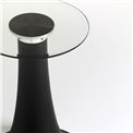 Table Grande Possibilita, smoke glass, H73 D110cm