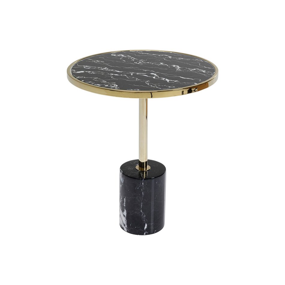 Side table San Remo, black base, H53 D46cm
