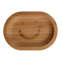 Bamboo soap dish "Smile", 12.8x5cm