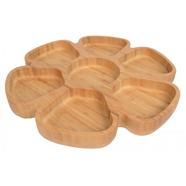 Bamboo serving plate, H6x35.6x35.6cm