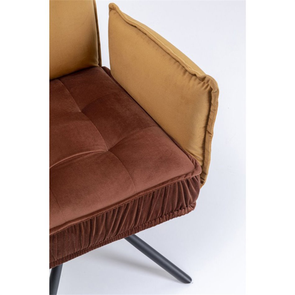 Chair Chelsea, brown, 90x65x60cm, seat height 49cm