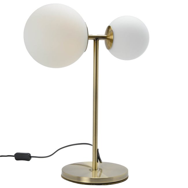 Table lamp Rossi, white/bronze, E14x1, G9x1, 3.5W(MAX), 33x15cm