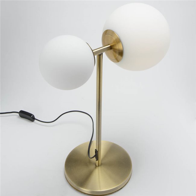 Настольная лампа Rossi, белого/бронзового цвета, E14x1, 3.5W(MAX), 33x15см