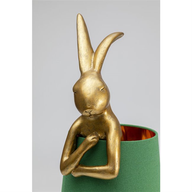 Настольная лампа Rabbit, золотого/зеленого цвета, E14 5W(MAX), 68x23x26см