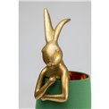 Table lamp Rabbit, golden/green, E14 5W(MAX), 68x23x26cm