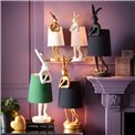 Table lamp Rabbit, golden/black, E14 5W, H68x26x23cm