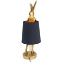 Table lamp Rabbit, golden/black, E14 5W, H68x26x23cm