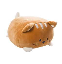 Cushion Kitty, brown, H21x42x37cm